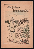 1941 'Very Merry Christmas!' Fieldpost, Propaganda Postcard, Third Reich Nazi Germany