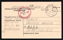 1946 (8 May) Germany, Prisoner of War Mail, Post Office DEFC 22, DP Camp, Displaced Persons Camp, Postcard from Regensburg to Kiel