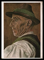 1940 'Tyrolean old farmer', Propaganda Postcard, Third Reich Nazi Germany