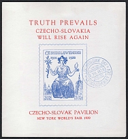 1938 (22 May) Czechoslovakia, 'Czechoslovak Pavilion New York World's Fair', Commemorative Booklet (Cancellations)