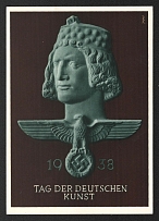 1938 'German art day', Propaganda Postcard, Third Reich Nazi Germany