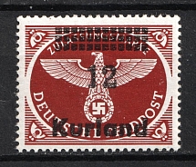 1945 12pf Kurland, German Occupation, Germany (Mi. 4 A x XI, Signed, CV $70, MNH)