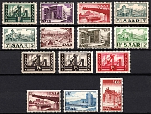 1952-55 Saar, Germany (Mi. 319 - 337, Full Set, CV $50, MNH)