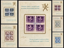 1919 Czechoslovakia, Collection of Souvenir Sheets with Commemorative Cancellations