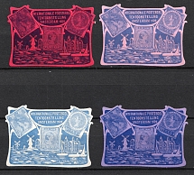 1909 International Exhibition, Amsterdam, Netherlands, Stock of Cinderellas, Non-Postal Stamps, Labels, Advertising, Charity, Propaganda