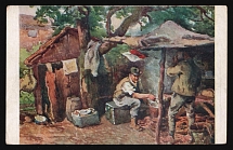 1917-1920 'The scout's kitchen', Czechoslovak Legion Corps in WWI, Russian Civil War, Postcard