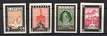 1933 Latvia, Airmail (Mi. 215B-218B, Full Set, CV $90, MNH)
