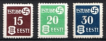 1941 Estonia, German Occupation, Germany (Mi. 1 x - 3 x, Full Set, CV $70)