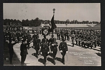 1935 'Blood flag and Fuehrer's standard Nuremberg 1935', Propaganda Postcard, Third Reich Nazi Germany
