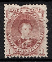1868-73 1c Newfoundland, Canada (SG 35, CV $170)
