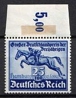 1940 25pf Third Reich, Germany (Mi. 746, Full Set, Margin, Plate Number, CV $30, MNH)