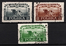 1948 Republic of Poland (Fi. 456 - 458, Mi. 487 - 489, Full Set, Canceled, CV $30)