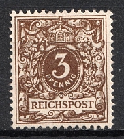 1889-1900 3pf German Empire, Germany (Mi. 45 a, CV $130)