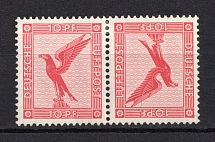 1926-27 10pf Third Reich, Germany Airmail (Pair Tete-beche, Mi. K 7, CV $270)