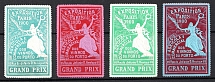 1900 International Exhibition, Paris, France, Stock of Cinderellas, Non-Postal Stamps, Labels, Advertising, Charity, Propaganda