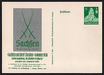 1938 Special Exhibition 'The Saxon Stamp', Third Reich, Germany, Postal Card