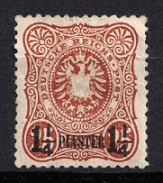 1884 1 1/4pia on 25pf German Offices in Turkey, Germany (Mi. 4, CV $190)