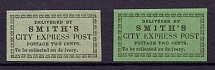 2c Smath's City Express Post, United States Locals & Carriers (Old Reprints and Forgeries)