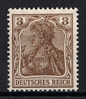 1915 3pf German Empire, Germany (Mi. 84 II b, CV $40)