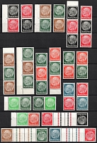 1937-39 Third Reich, Germany, Collection (2 Pages, Coupon, Se-tenant, Tete-beche, Gutter, CV $200)