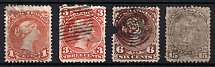1868-77 Canada (Mi. 17, 20, 22, 24, Canceled, CV $270)