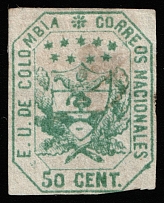 1863 50c Colombia, South America (Mi 21a, Canceled, CV $120)
