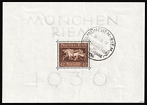 1936 Third Reich, Germany, Souvenir Sheet (Mi. Bl. 4 X, Canceled)
