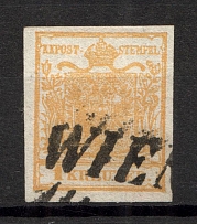 1850-54 Austria 1 Kr (CV $100, Canceled)