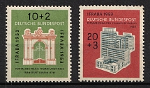 1953 German Federal Republic, Germany (Mi. 171 - 172, Full Set, CV $20)