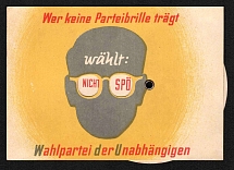 'Who doesn't Wear Party Goggles', Independent Electoral Party,  Interactive Moving Card, Austria