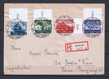 1944 Third Reich registered cover with special postmark Berlin war donation and wehrmacht day stamps