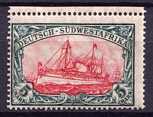 1906-1919 5M South West Africa, German Colonies, Kaiser’s Yacht, Germany (Mi.32 A a, CV $430, MNH)