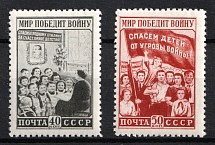 1950 'For Peace', Soviet Union, USSR, Russia (Zv. 1475 - 1476, Full Set, CV $50, MNH)