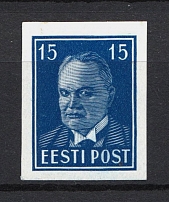 1936-40 15S Estonia (PROBE, Proof, Stamp by Sc. 126, Imperforated, Signed, MNH)