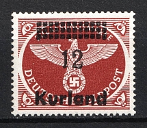 1945 12pf Kurland, German Occupation, Germany (Mi. 4 A x, Signed, CV $80)