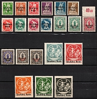 1920-21 Weimar Republic, Germany (Mi. 119 - 138, Full Set, CV $140, MNH)