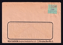 1945 (5 Sep) Grosraschen, Cover franked with 12 pf, Germany Local Post (Mi. 7, Emergency Postmark, CV $100)