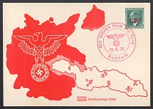 Postcards edited immediately during the entry of german troops in Sept, 1938. Postmark ROSSBACH. Occupation of Sudetenland, Germany
