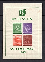 1946 Meissen, Local Mail, Soviet Russian Zone of Occupation, Germany (Block, CV $50)