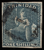 1859 1S Trinidad, British Colonies (SG 29, Canceled, CV $530)
