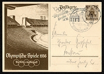 1936 Summer Olympic Games in Berlin postally used with a “small circle”