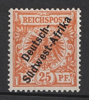 1897-99 25pf South West Africa, German Colonies, Germany (Mi. I, CV $360)