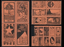 1914 Esperanto Society, Barcelona, Spain, Rare Cindarellas, Blocks