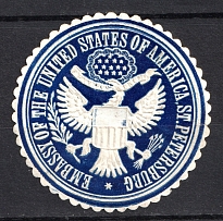 Saint Petersburg Embassy of the United States of America Mail Seal Label