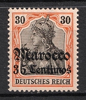 1908 35c on 30pf German Offices in Morocco, Germany (Mi. 39, MNH, CV $50)