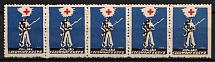1941 Red Cross, Poland, WWII, Non-Postal, Cinderella, Strip