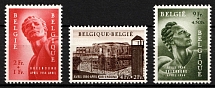 1954 Belgium (Sc. B558 - B560, Full Set, CV $130, MNH)