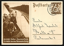 1937 Postcard Р 263 postally used in Zeitz 30 January 1937 Depicted is Hitler breaking ground
