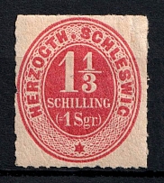 1865-67 1 1/3s Schleswig, German States, Germany (Mi. 15, CV $50)