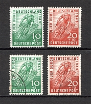 1949 Germany British and American Zones (CV $70, Full Sets, MNH/Cancelled)